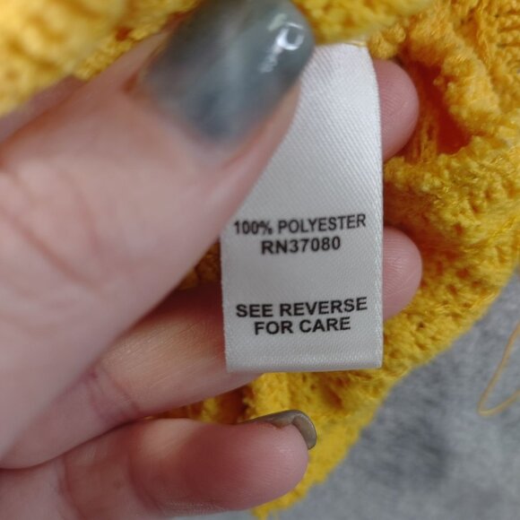 Cato Woman Plus Eyelet Lace Peasant Top 18/20W Yellow Boho Cottagecore Feminine - Picture 9 of 11